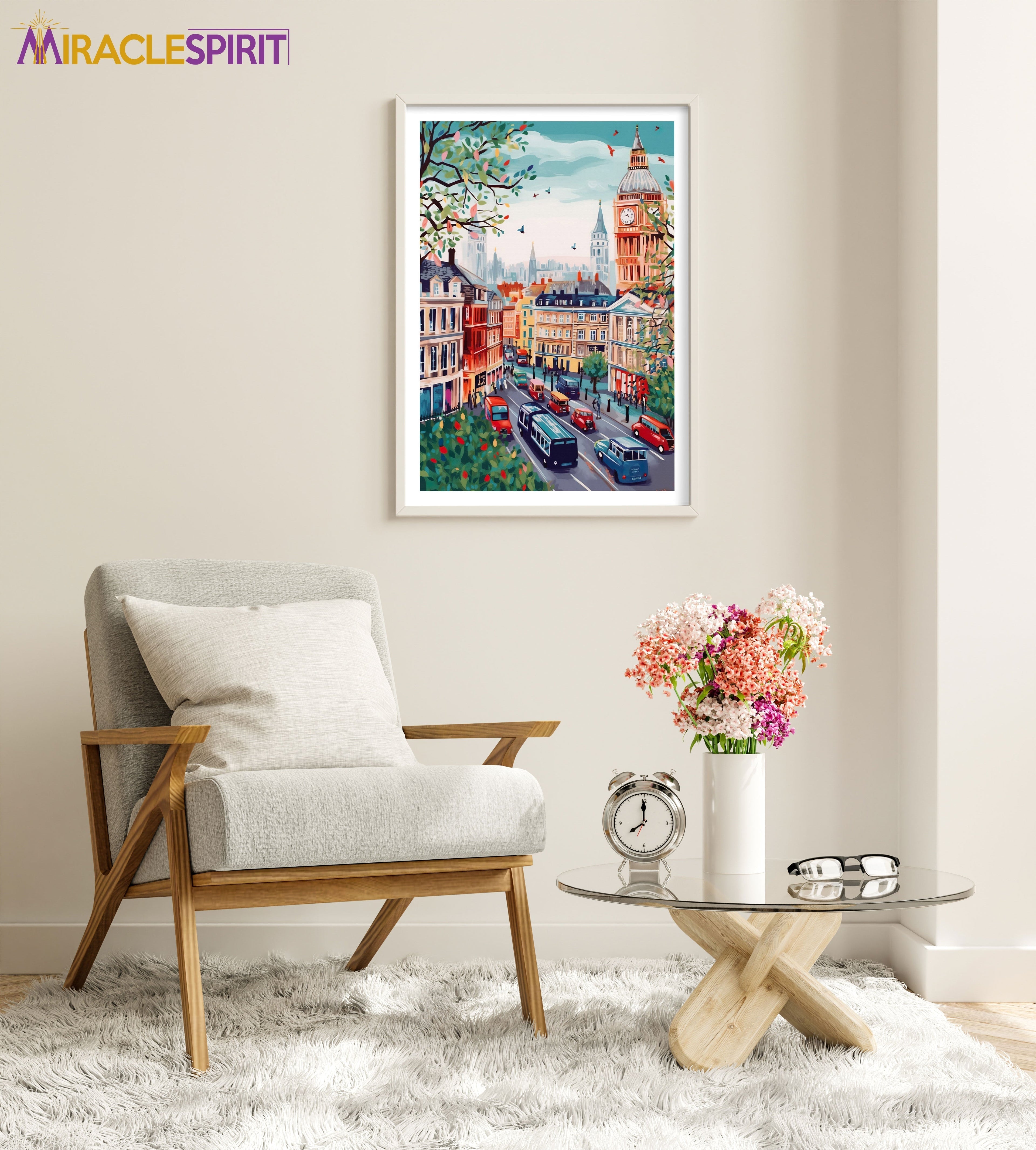 London Art Print, Travel Print, Travel Poster, Travel Gift, Housewarming Gift (UNFRAMED)
